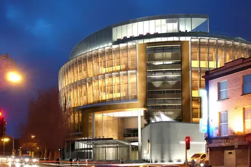 court building at night